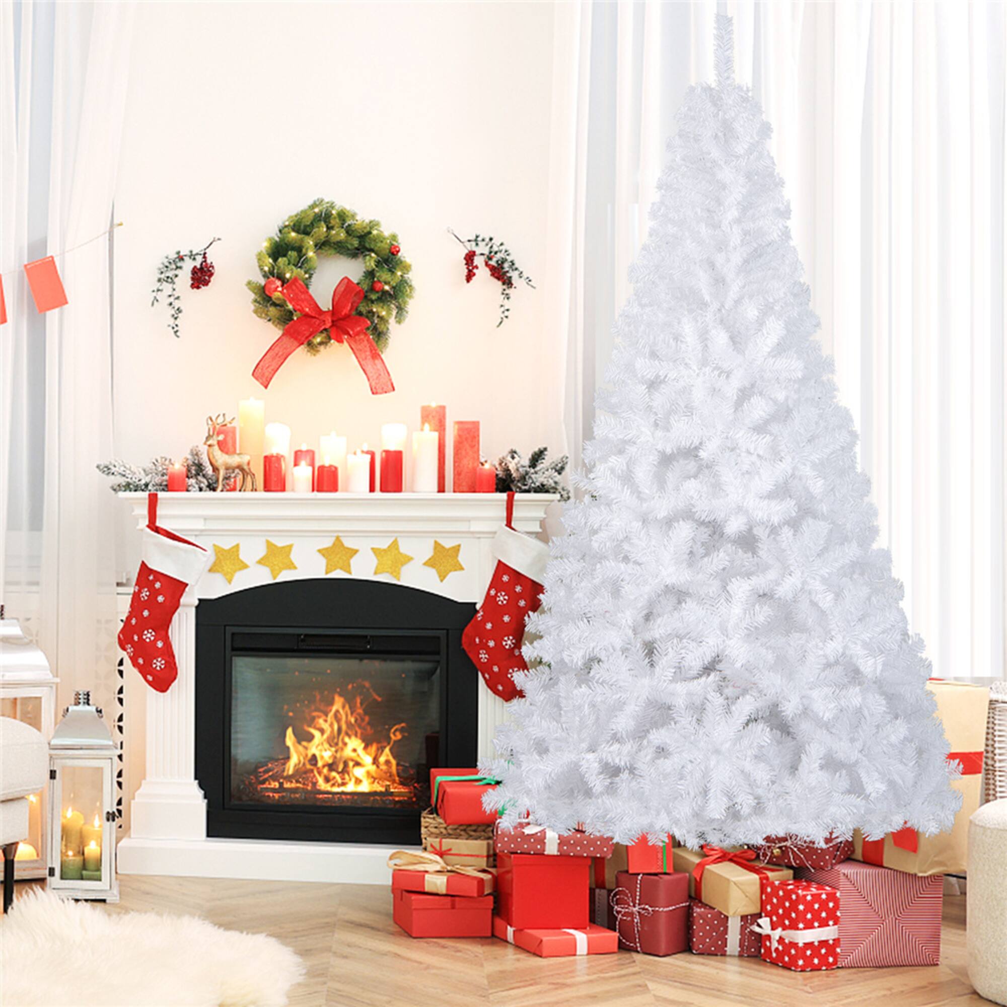 7ft. Unlit White Pine Artificial Christmas Tree